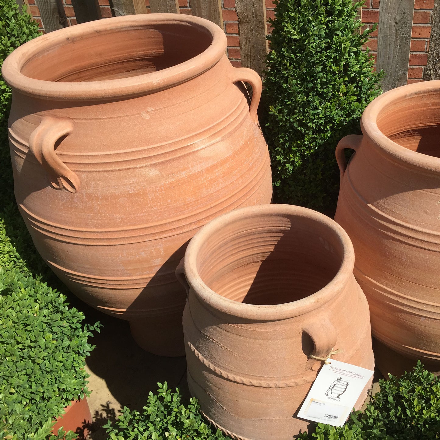 The Foalyard - Pithari Cretan Terracotta Large Frost-Proof Planters from H70 x D45cm high quality Greek ceramics - 50 years guarantee - The Terracotta Pot Company - Cretan Ceramics by Andonis Araviakis