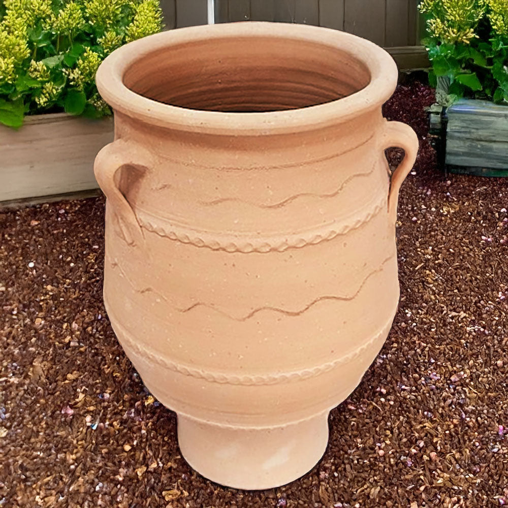 The Foalyard - Pithari Cretan Terracotta Large Frost-Proof Planters from H70 x D45cm premium quality home garden decor - 50 years guarantee - The Terracotta Pot Company - Cretan Ceramics by Andonis Araviakis