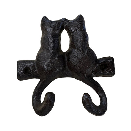 The Foalyard - Portland Living Cats Cast Iron Wall Hook - 12cm