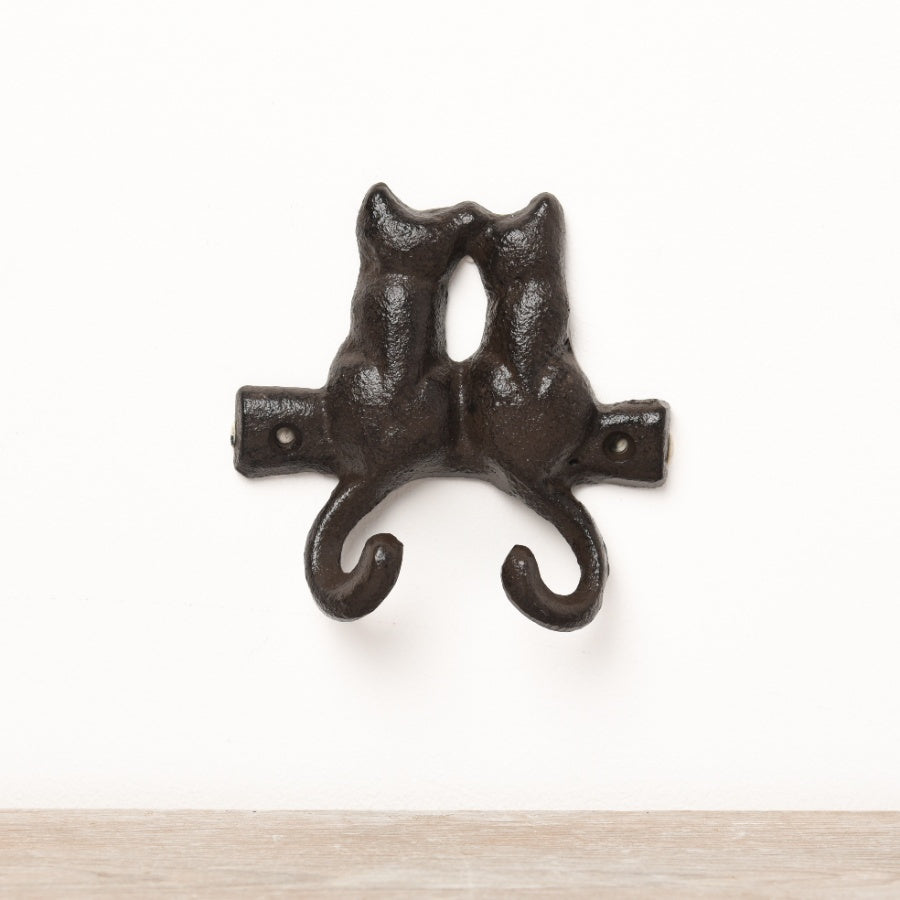 The Foalyard - Portland Living Cats Cast Iron Wall Hook quality - 12cm