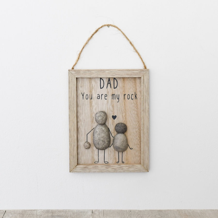 The Foalyard - Portland Living DAD You are my rock - Hanging Pebble Plaque.jpg