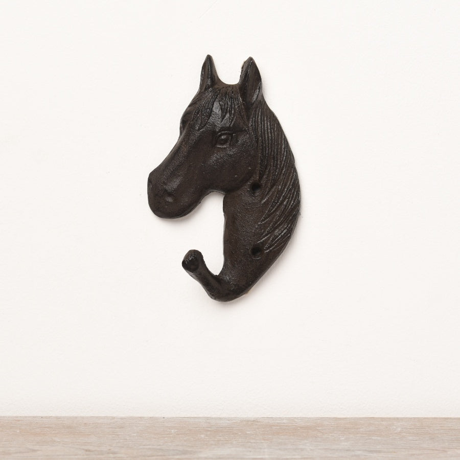The Foalyard - Portland Living Horse Cast Iron Wall Hook - 14cm
