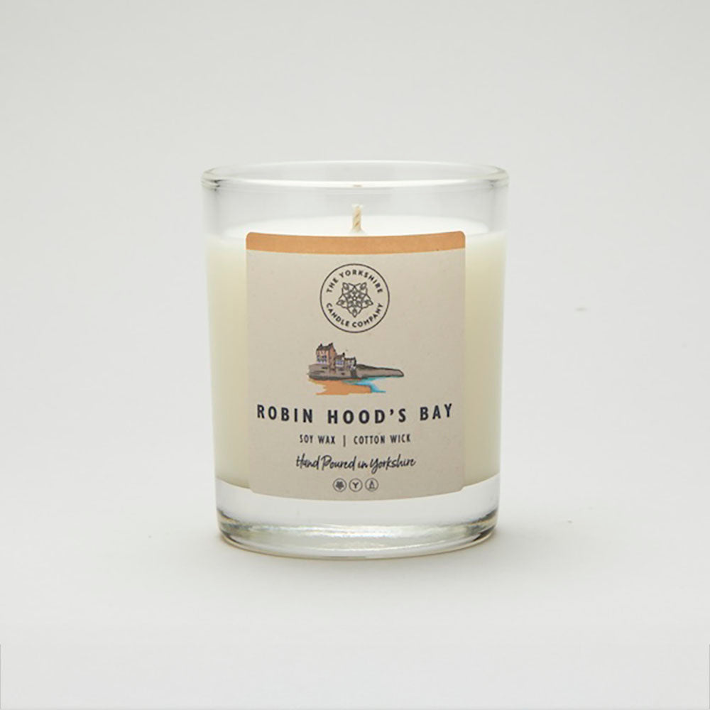 https://download.thefoalyard.co.uk/Yorkshire/The Foalyard - Robin Hoods Bay Candle Glass Tumbler British Made by The Yorkshire Candle Company