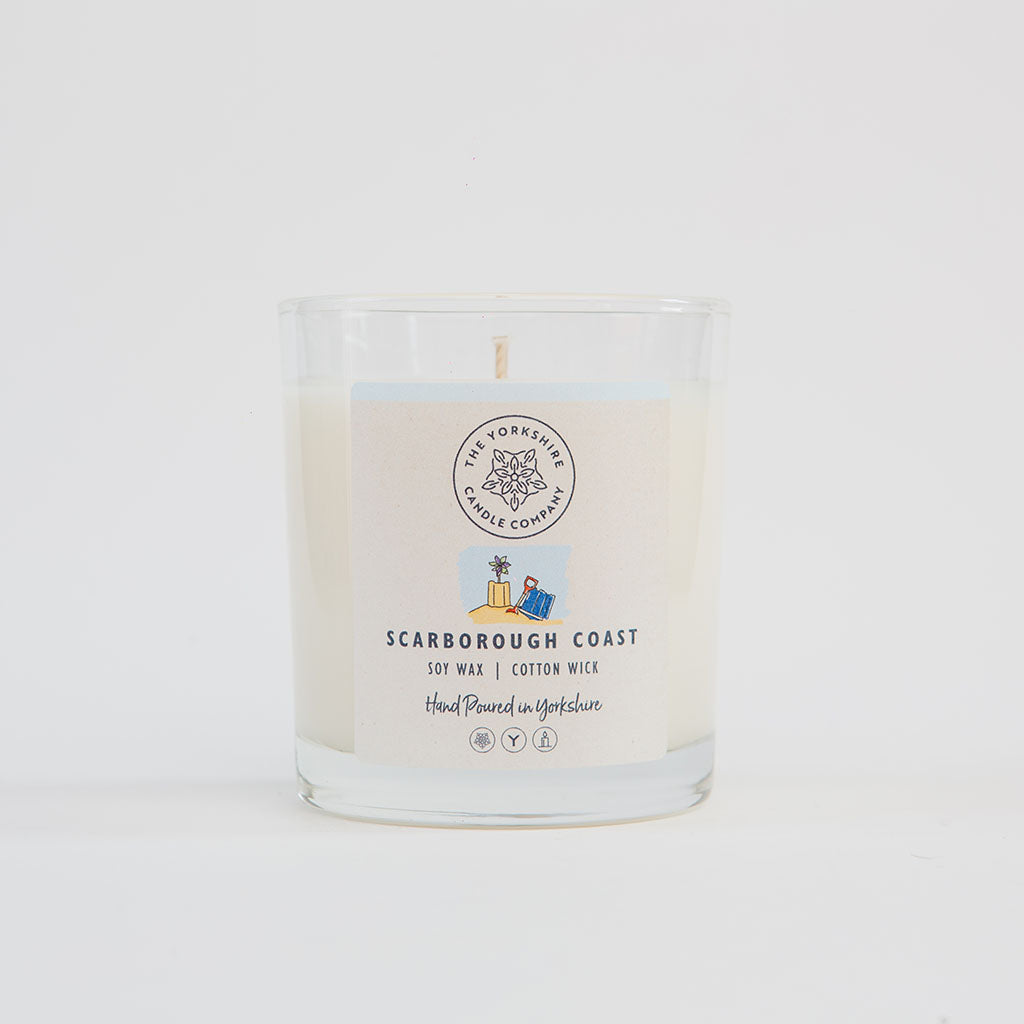 The Foalyard - Scarborough Coast Candle Glass Tumbler British Made by The Yorkshire Candle Company