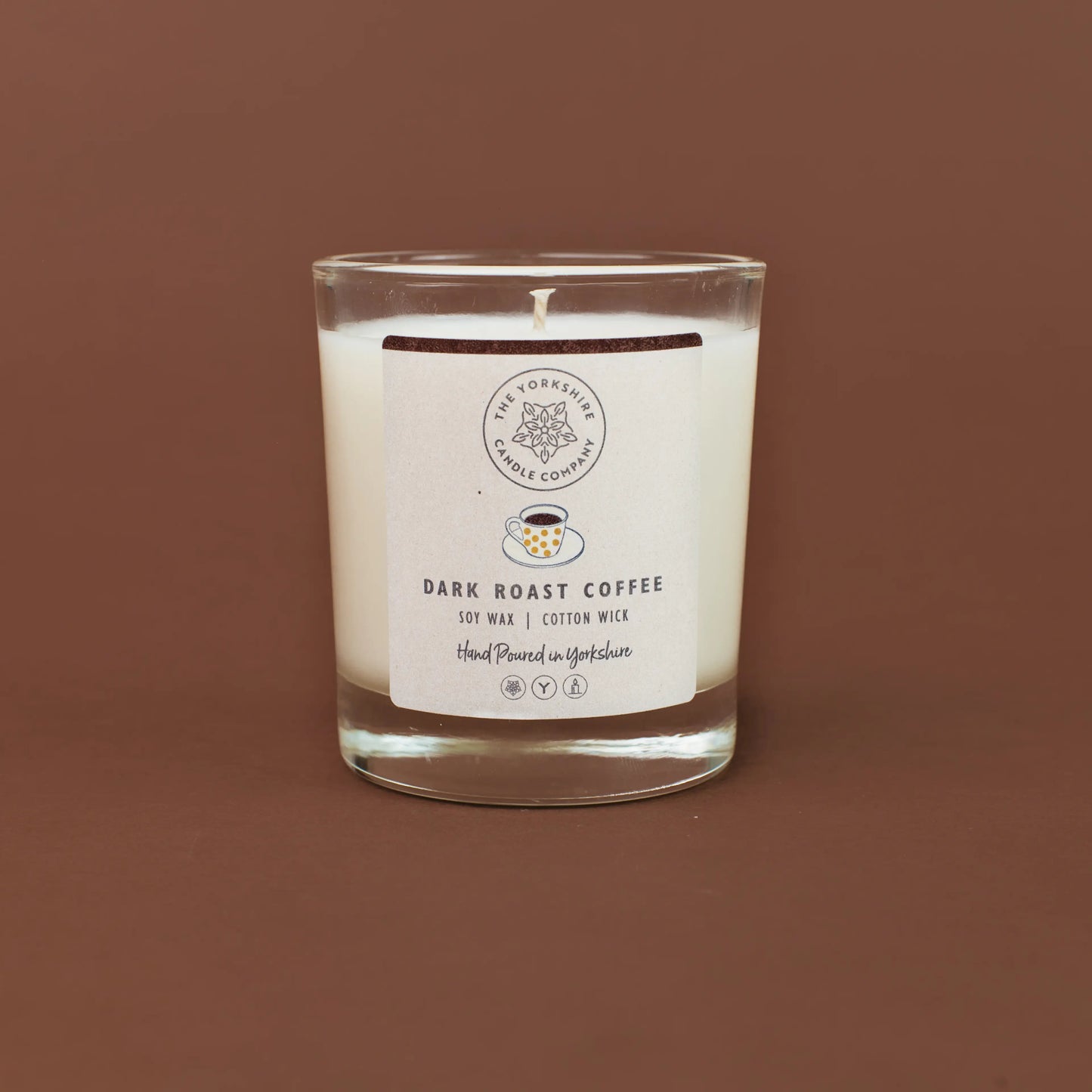 The Foalyard Dark Roast Coffee Candle Glass Tumbler