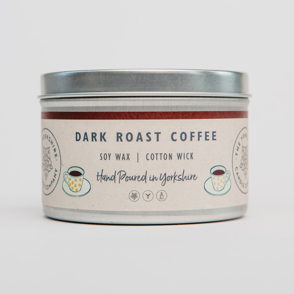 The Foalyard Dark Roast Coffee Scented Large Tin Candle