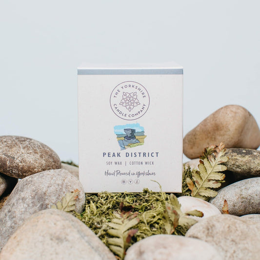 The Foalyard Peak District Candle Glass Tumbler presentation box