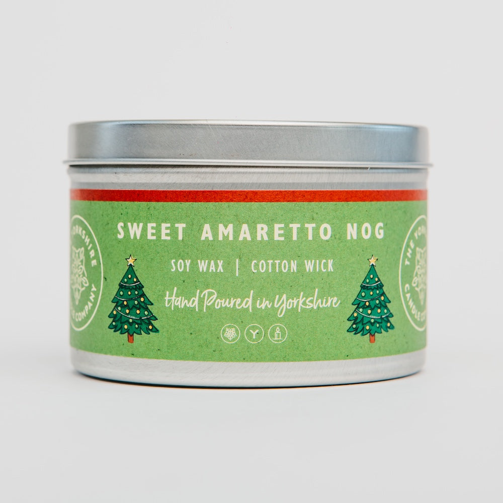 The Foalyard Sweet Amaretto Nog Scented Large Tin Candle