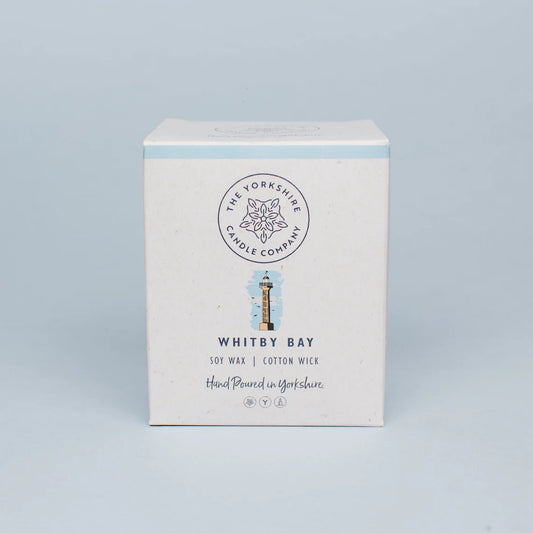 The Foalyard Whitby Harbour Candle Glass Tumbler presentation box