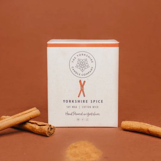 The Foalyard Yorkshire Spice Candle Glass Tumbler presentation box