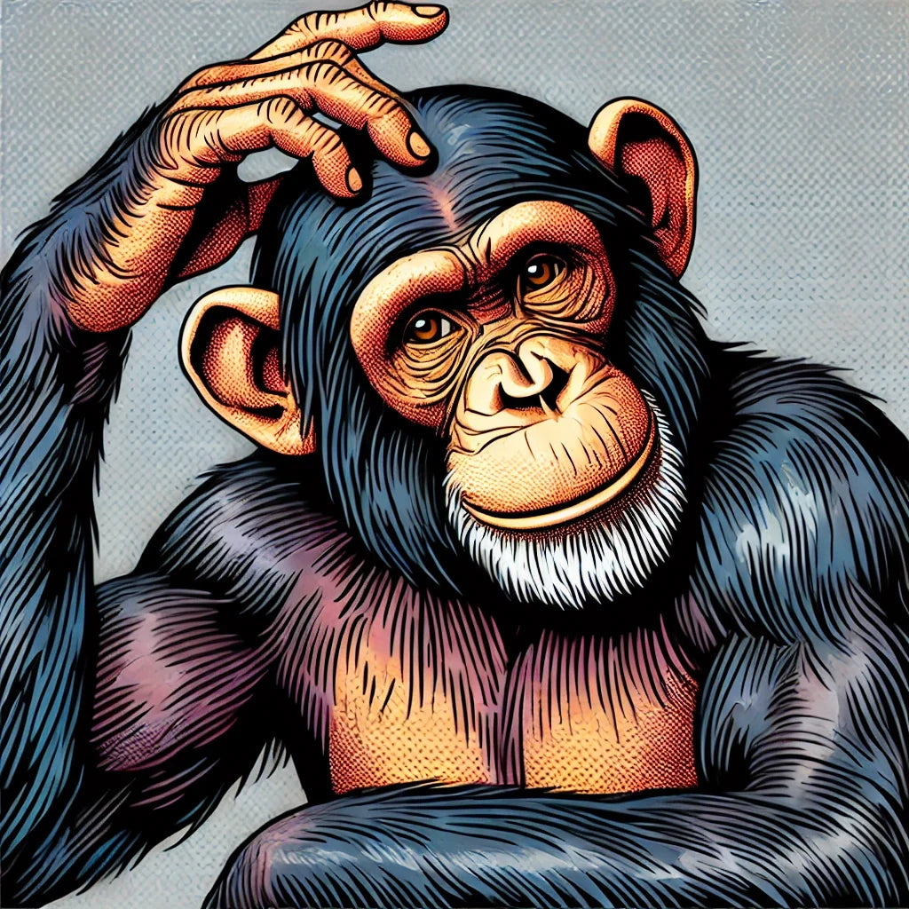 Thoughtful Chimp Canvas