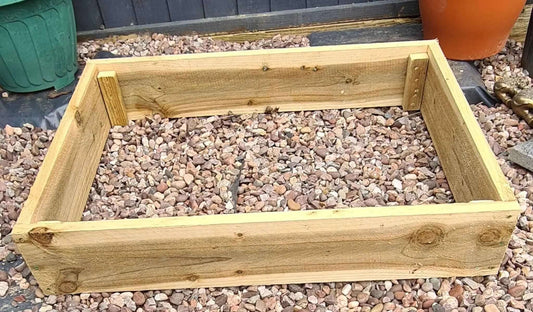 6x1 Timber Wooden Raised planter Beds choose from 3 hights