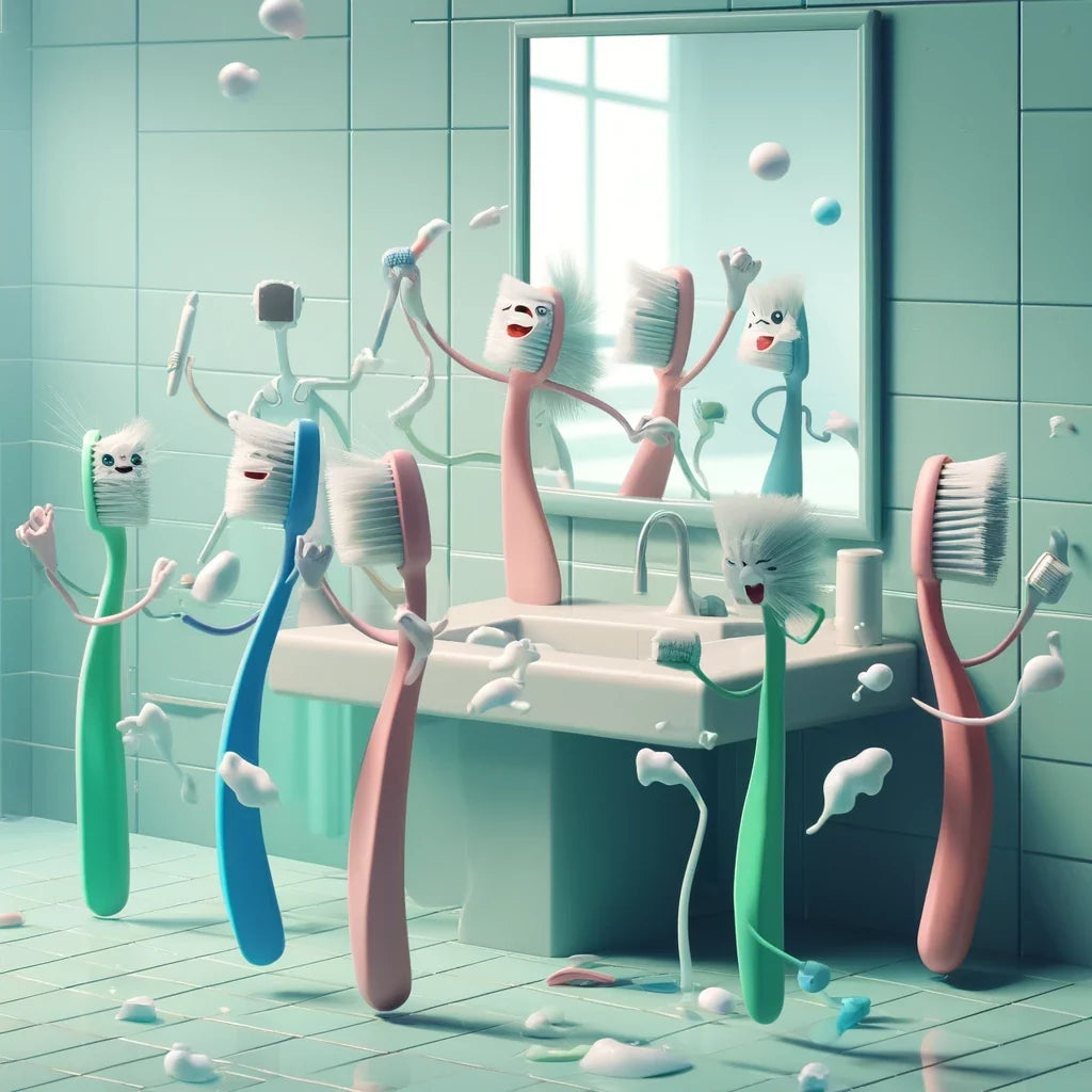 Toothbrush Tango Canvas