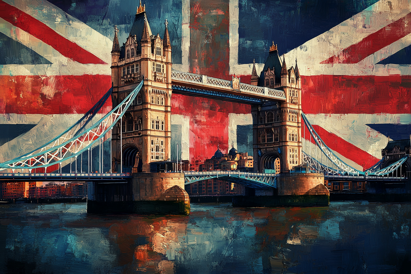 Tower Bridge Flag Canvas