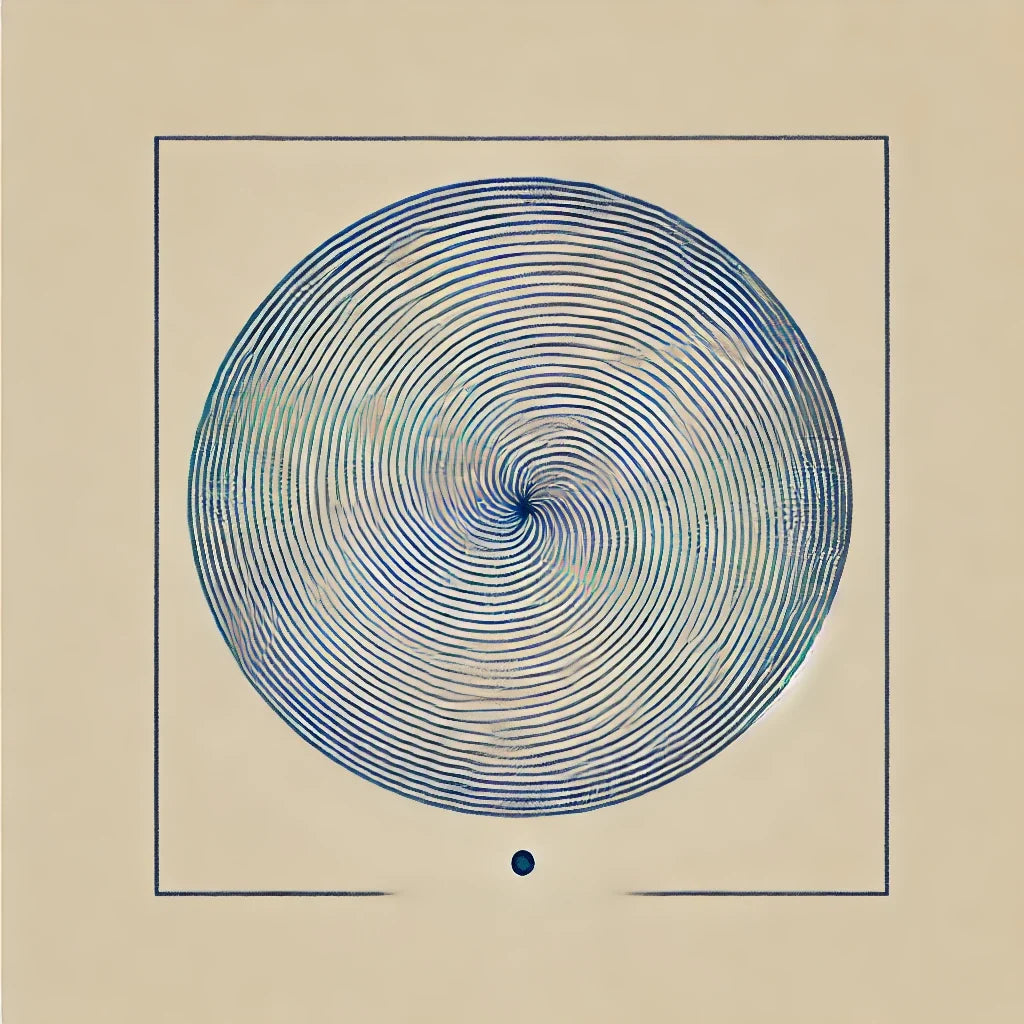 Tranquil Blue Spiral Canvas