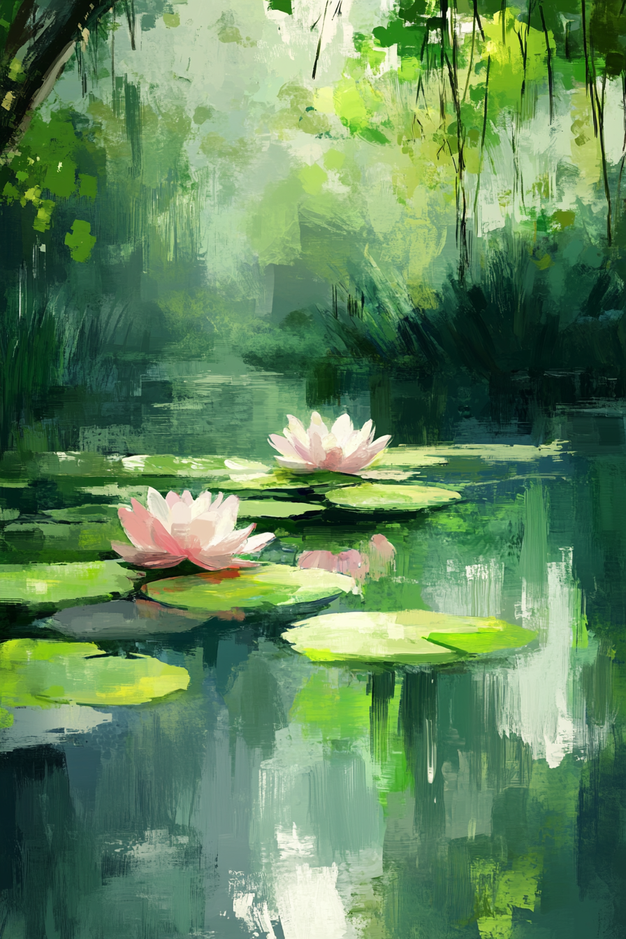 Tranquil Lilies Canvas