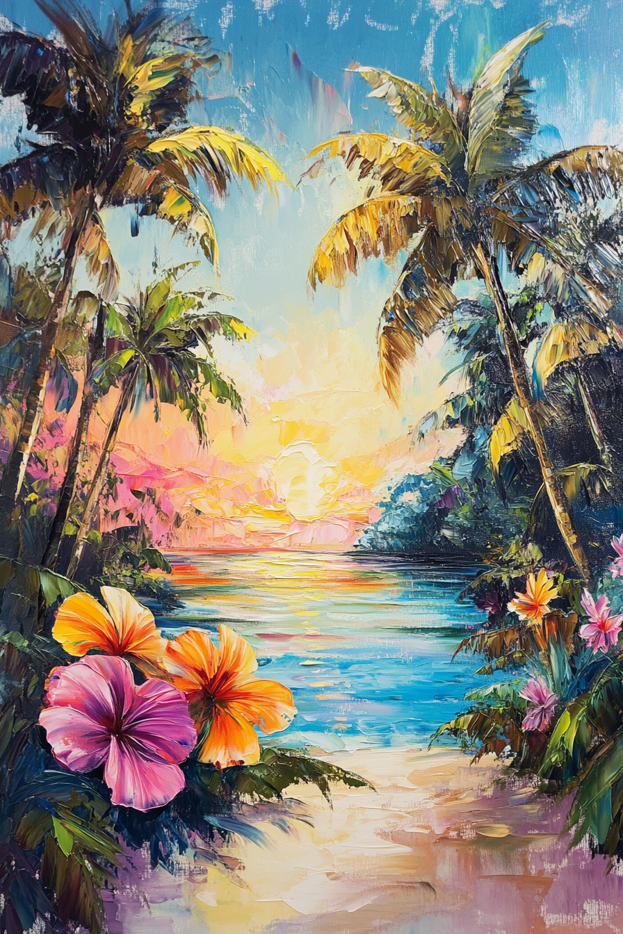 Tropical Dawn Serenity Blanket