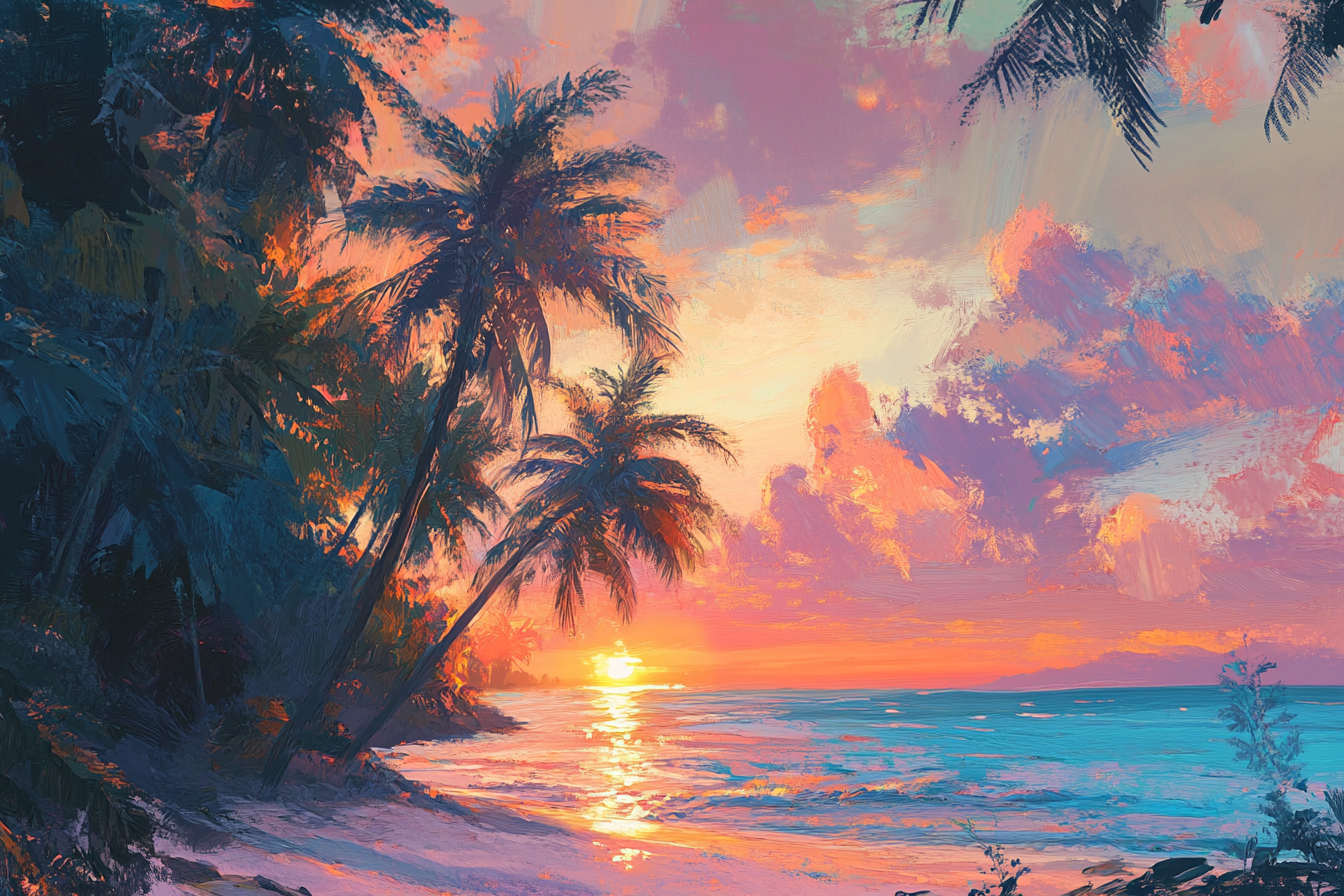 Tropical Sunrise Bliss Canvas