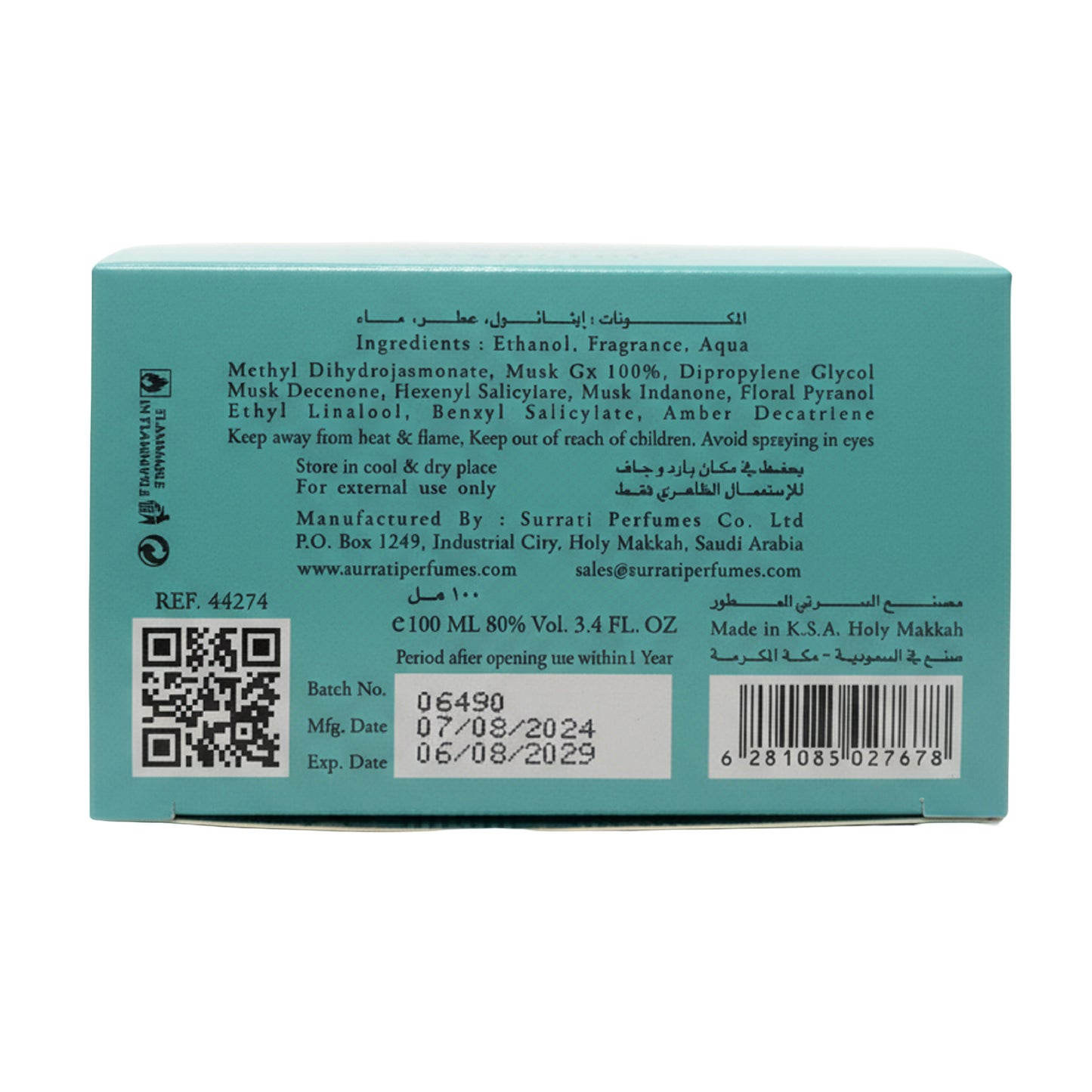 Turquoise| Eau De Parfum | 100ml
