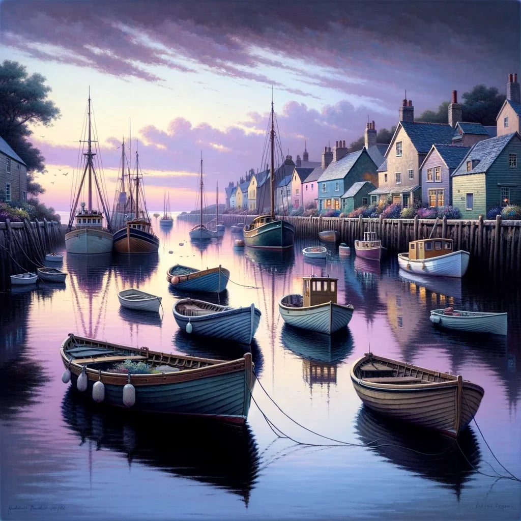 Twilight Harbor Cotton Cushion