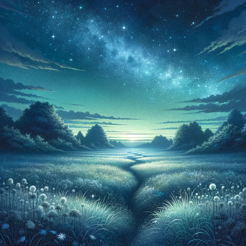 Twilight Meadow Cotton Cushion