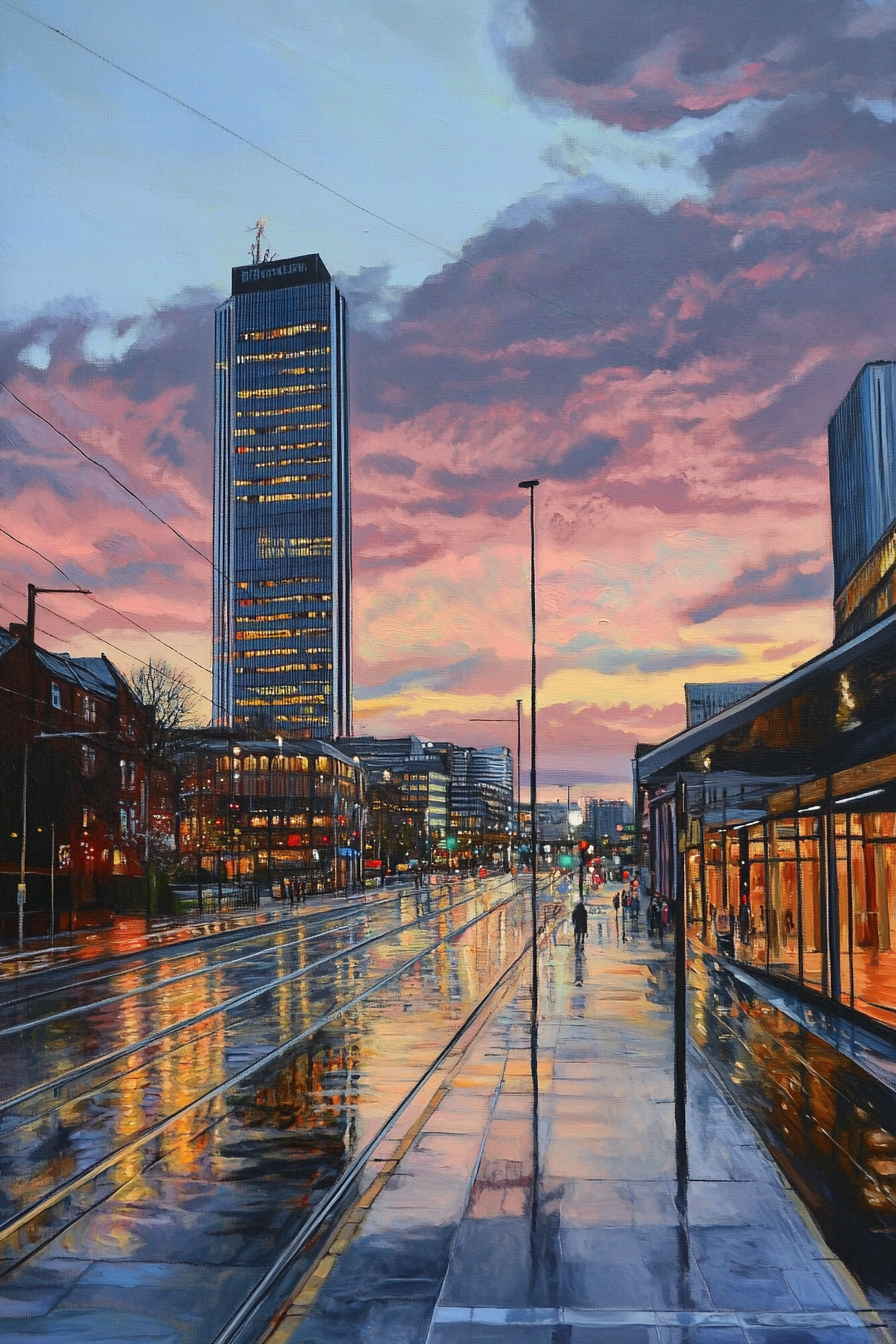 Twilight Towers Canvas