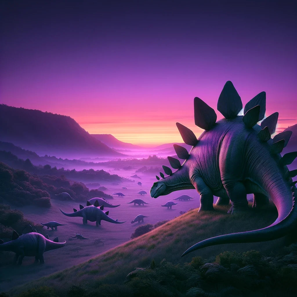 Twilight Valley Stegosaurus Canvas
