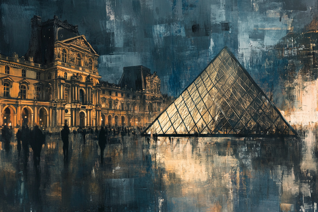 Twilight Whispers Louvre Canvas