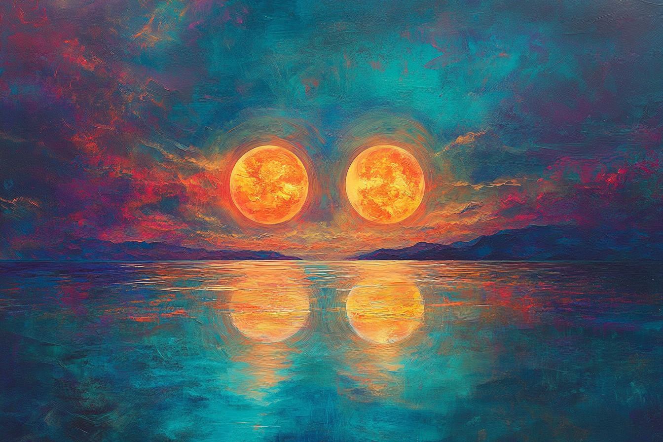 Twin Suns Enigma Canvas