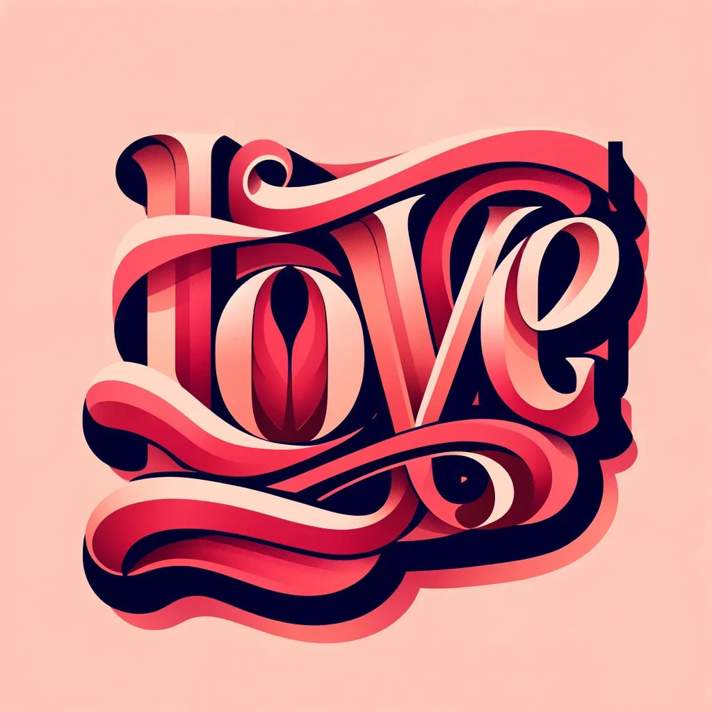 Typography Love Canvas