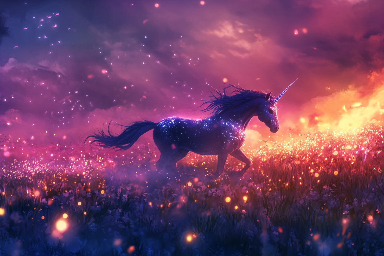 Unicorn Firefly Dreamscape Canvas