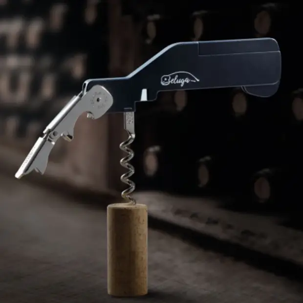Ghidini X.Tend Lever - Long Cork Spiral Foil Cutter - Black