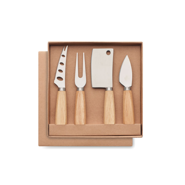 Set of 4 Cheese Knives in Gift Box