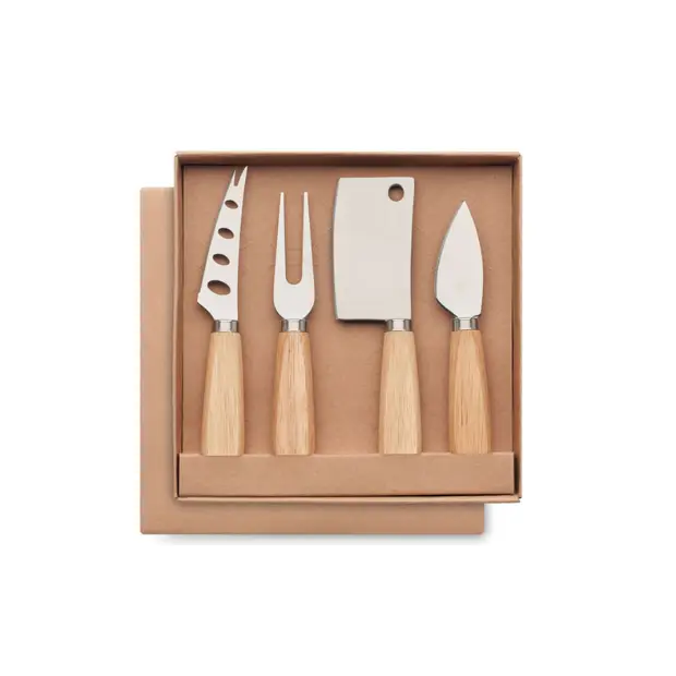 Set of 4 Cheese Knives in Gift Box