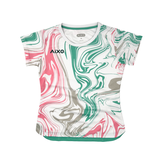 AIXO Chrome Womens T-Shirt - White