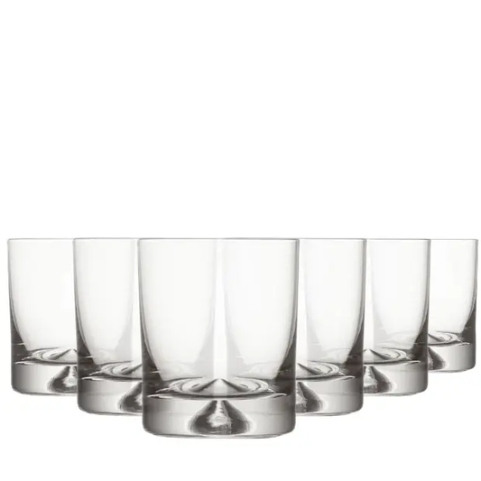Krosno Dimple Base Whisky Tumblers - 350ml - Set of 6
