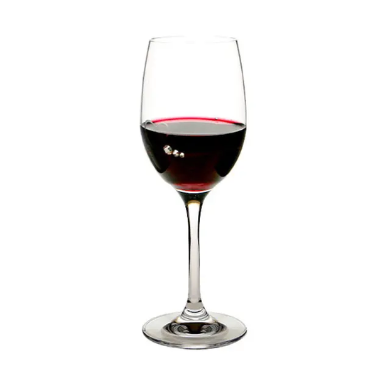 Diamante Petit Wine Glass with Heart Design - In Gift Box