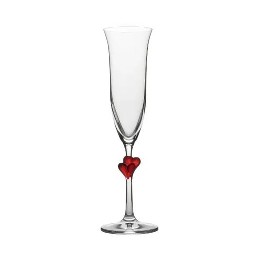 Stolzle Lausitz L'Amour Heart Champagne Flutes - Pair in Gift Box