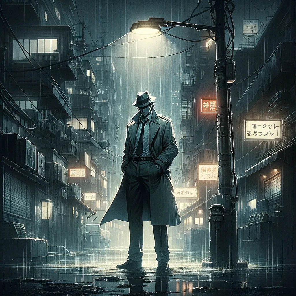 Urban Noir Mystery Cotton Cushion
