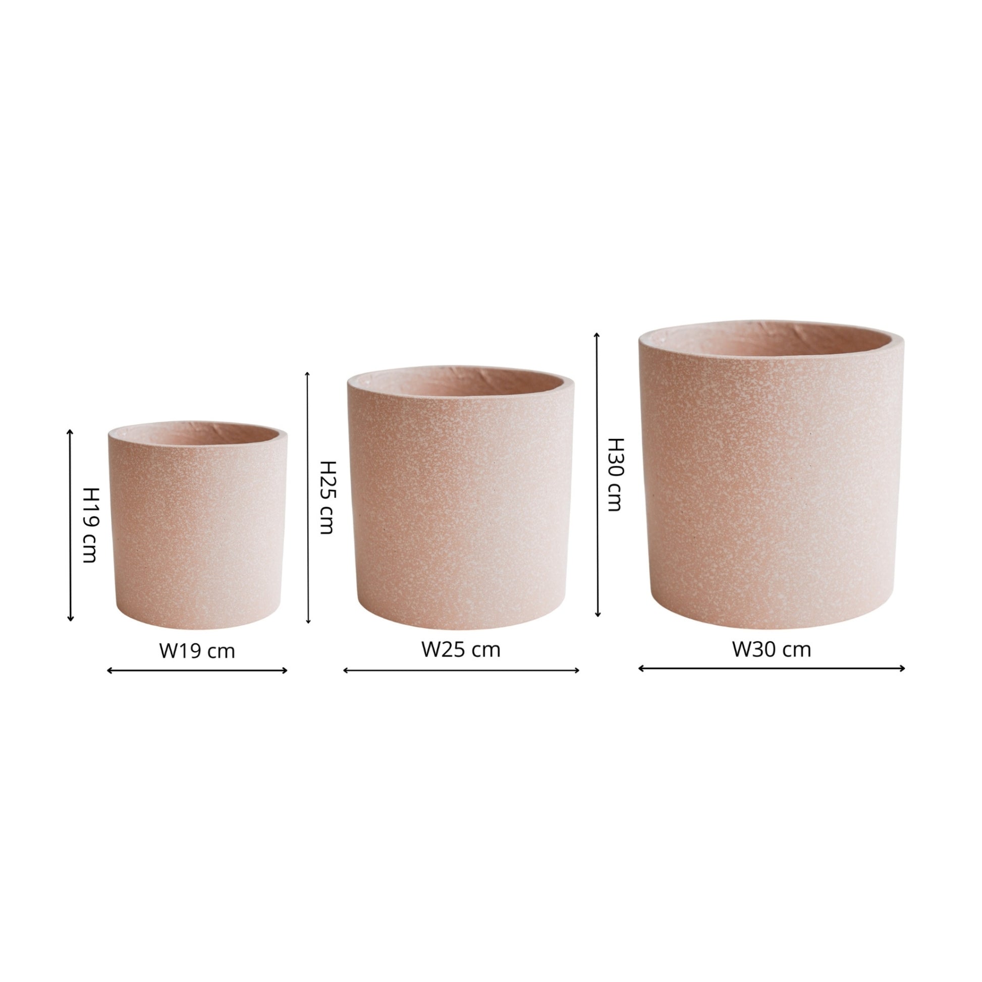 TheFoalyard Ivyline Valetta Blush Terrazzo Planters - Set of 3