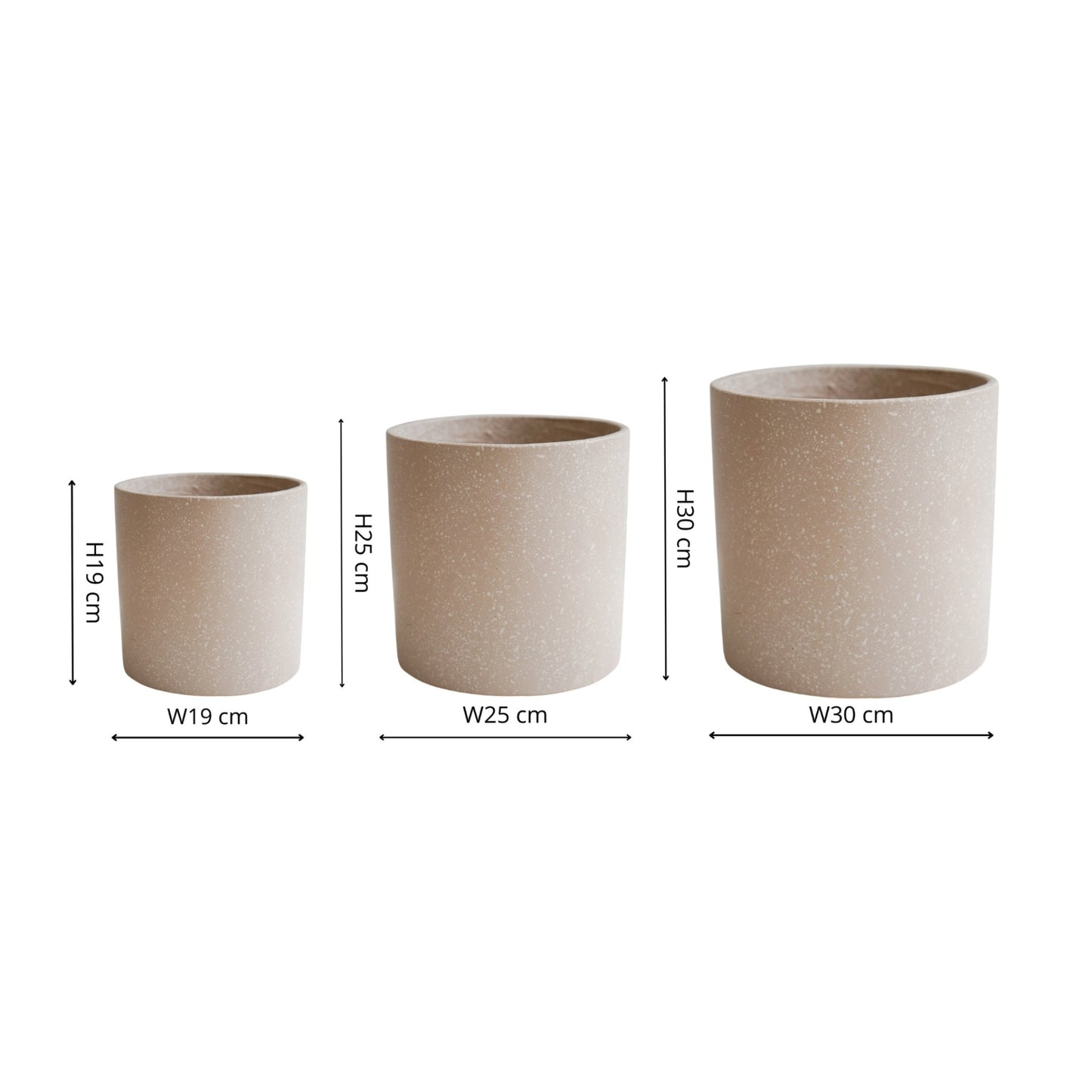 TheFoalyard Ivyline Valetta Caramel Terrazzo Planters - Set of 3
