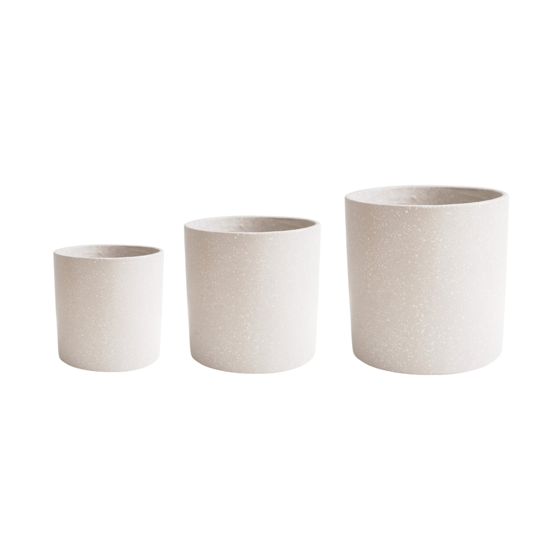 TheFoalyard Ivyline Valetta Ivory Terrazzo Planters - Set of 3
