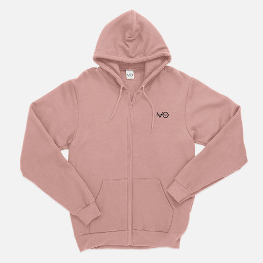 VO Embroidered Zip Up Hoodie (Unisex)