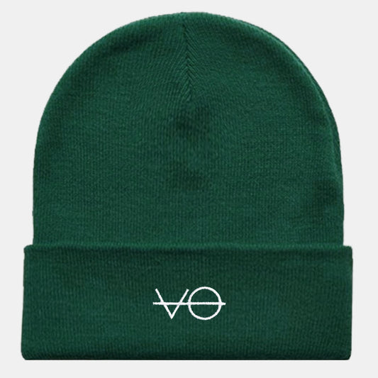 VO Embroidered Vegan Cuffed Beanie