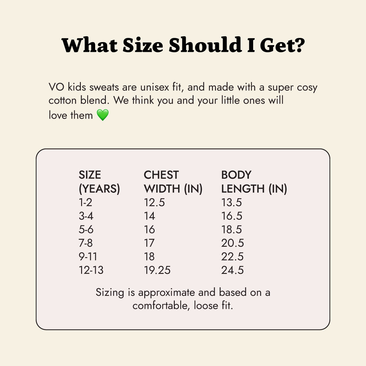 VO Embroidered Kids Sweatshirt (Unisex)