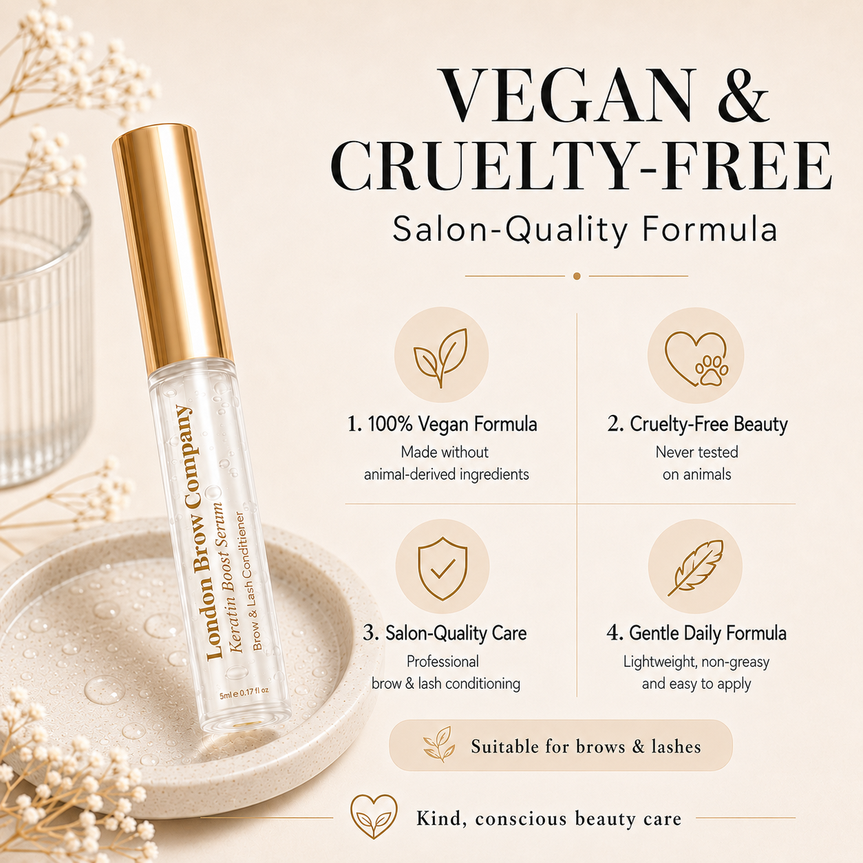 Keratin Brow & Lash Boost Serum – Daily Nourishment for Laminated Brows & Lifted Lashes