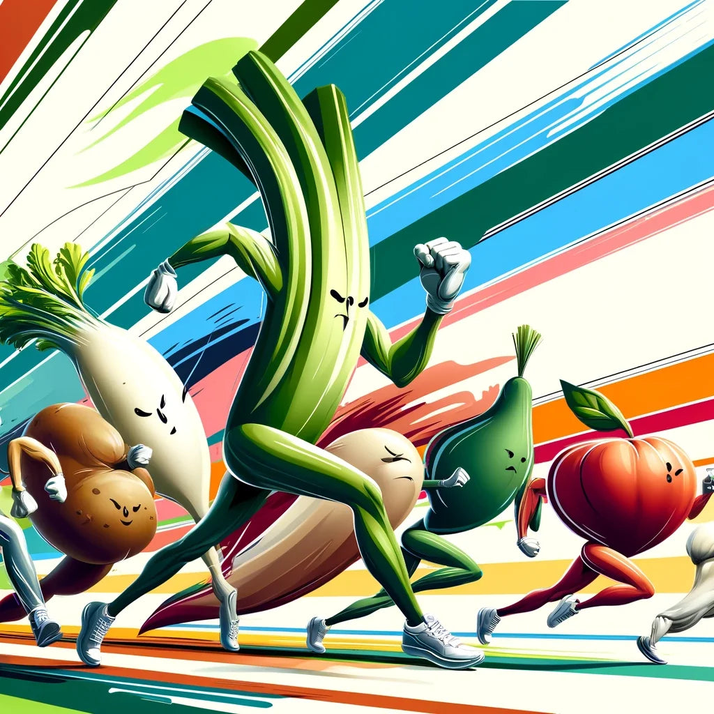 Veggie Athletes Marathon Canvas
