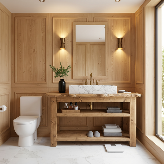 Venti Live Edge Vanity Solid Wood With Storage