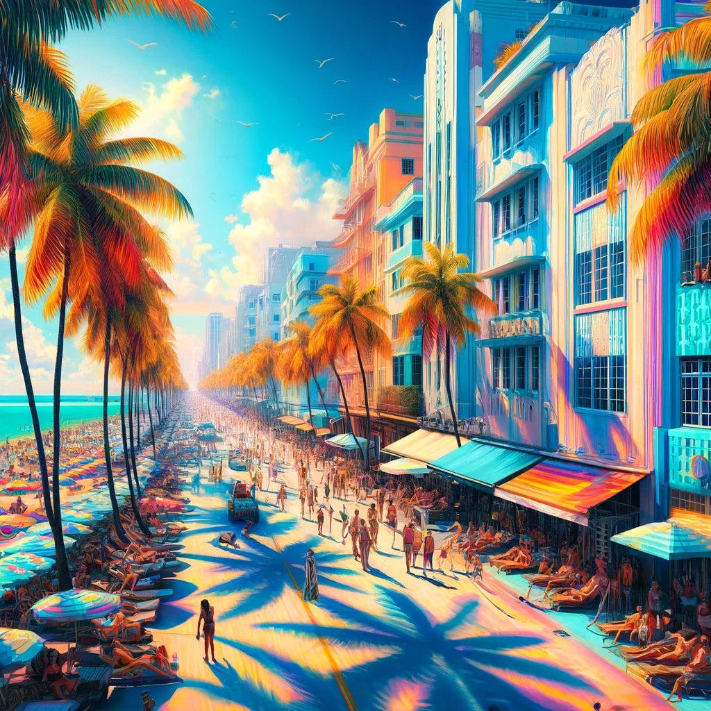 Vibrant Miami Summer Canvas