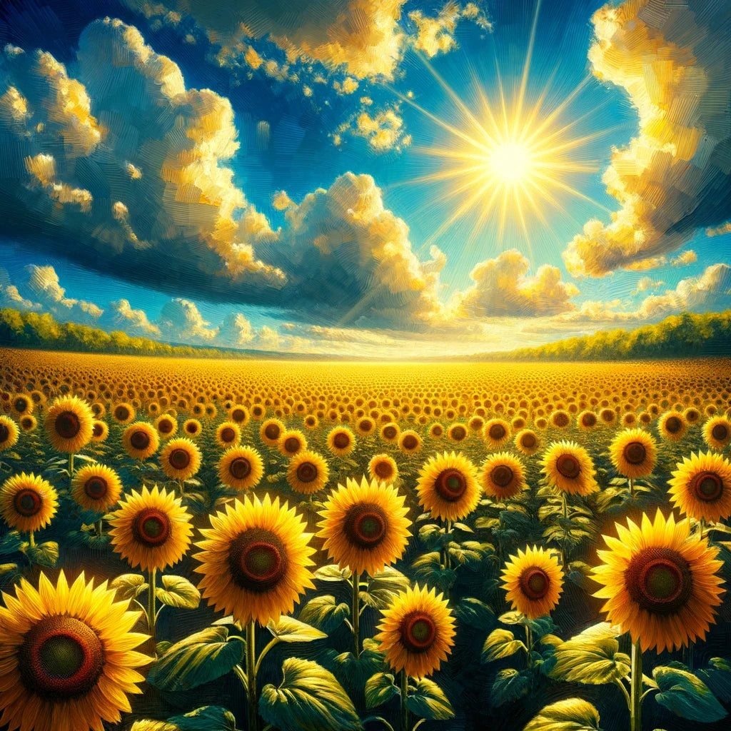 Vibrant Sunflower Glory Cotton Cushion